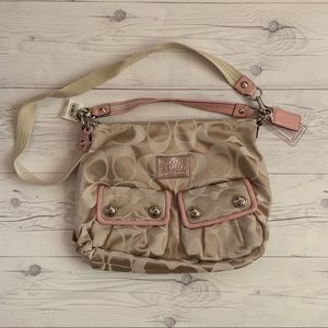 COACH - Light Kaki + Rose Purse
